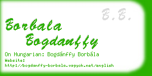 borbala bogdanffy business card